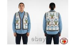 Powwow Regalia Vest Tribal Beadwork Boho Native American Style Leather PRV189