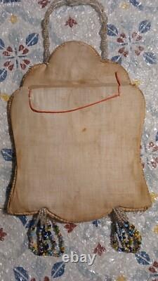 RARE Antique 1918 Native American Beadwork Beaded Whimsy Picture Frame