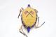RARE, OLD NATIVE AMERICAN BEADED LEATHER FETISH American Flags AMULET Turtle ATQ