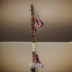 RARE Vtg 42 Handcrafted Artisan Medicine Staff Native American Style Beaded