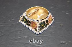 Rare ATQ Plateau Nez Perce Native American Floral Full Beaded Box Ashtray