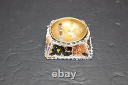 Rare ATQ Plateau Nez Perce Native American Floral Full Beaded Box Ashtray