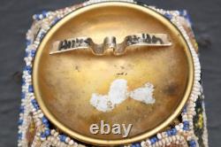Rare ATQ Plateau Nez Perce Native American Floral Full Beaded Box Ashtray
