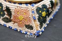 Rare ATQ Plateau Nez Perce Native American Floral Full Beaded Box Ashtray