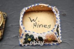 Rare ATQ Plateau Nez Perce Native American Floral Full Beaded Box Ashtray