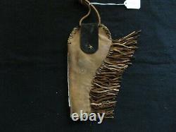 Rare Native American Beaded Leather Holster, From South Dakota, Sd-082105762