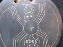 Rare Native American Hand Engraved Gorget On Trade Bead Necklace, Pe-052307450