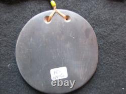 Rare Native American Hand Engraved Gorget On Trade Bead Necklace, Pe-052307450