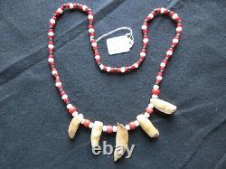Rare! Native American Old Pawn Necklace, Trade Bead Necklace, Ott-042307608