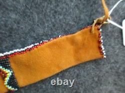 Rare Native American Quilled Leather Awl Bag, Beaded & Quilled Pouch Sd-04278