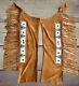 SIOUX Suede Leather Cowboy Native American Indian Beaded Hide Leggings L701