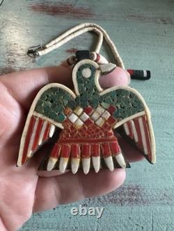 Santo Domingo Depression Era Battery Bird Necklace