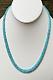 Santo Domingo Graduated Kingman Turquoise Sterling 4-8mm Heishi Necklace 20