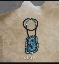 Seattle Mariners Native American beaded medallion/lanyard
