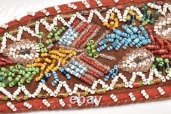 Set Native American Indian Iroquois Indian Beaded Knife Sheath Scabbards