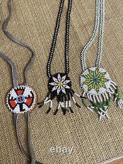 Set Of 3 Handmade Native American Necklaces