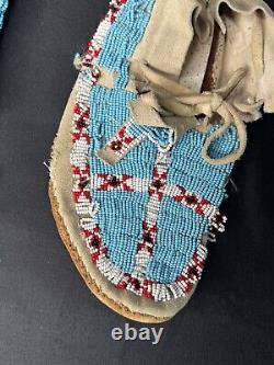 Sioux Lakota Native American Beaded Moccasin & Leggings