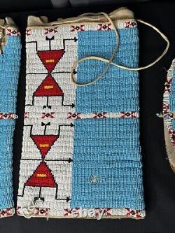 Sioux Lakota Native American Beaded Moccasin & Leggings