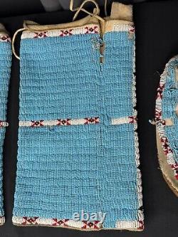 Sioux Lakota Native American Beaded Moccasin & Leggings