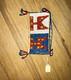 Sioux Native American Beaded Bag, Red White Blue 2.5x5