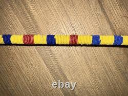 Sioux Native American US Handmade Beaded hammer with Feather Decoration c. 1890's