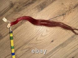 Sioux Native American US Handmade Beaded hammer with Feather Decoration c. 1890's
