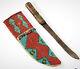 Sioux Style Indian Beaded Knife cover Native American Leather Knife Sheath