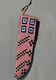 Sioux Style Indian Beaded Native American Leather Knife Sheath