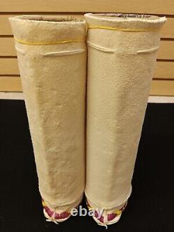 Size 4.5 Handcrafted Beaded Buckskin Native American Indian Moccasins & Leggings