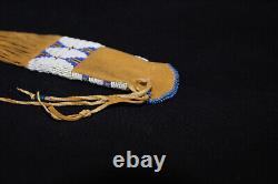 Small Lazy-Stitch Beaded Paint Bag, Southern Cheyenne