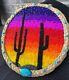 Sonoran Sunset Beaded Medallion- Native American Beadwork with Turquoise