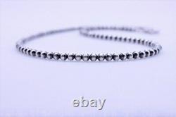 Sterling Silver Native American Navajo Desert Pearl Beaded Necklace 3mm to 8mm