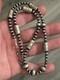 Sterling Silver Nativer American Sw Navajo Pearl Barrel Graduated Necklace. 925