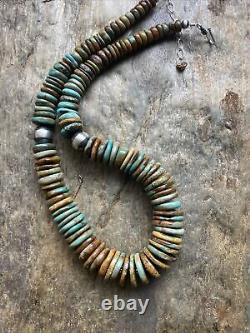 Sterling Silver Turquoise Graduated Bead Necklace 18 Inch