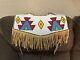 Stunning Native American Hand Sewn Beaded Yoke Collar With Leather Fringes