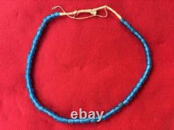 Super Fine 24 Turquoise Blue Trade Period Beaded Indian Necklace Artifact