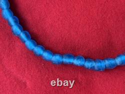 Super Fine 24 Turquoise Blue Trade Period Beaded Indian Necklace Artifact