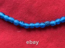 Super Fine 24 Turquoise Blue Trade Period Beaded Indian Necklace Artifact