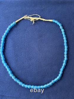 Super Fine 24 Turquoise Blue Trade Period Beaded Indian Necklace Artifact