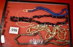 Super Fine 24 Turquoise Blue Trade Period Beaded Indian Necklace Artifact