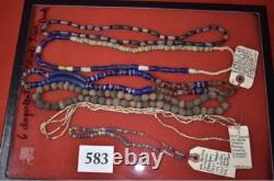 Super Fine 24 Turquoise Blue Trade Period Beaded Indian Necklace Artifact