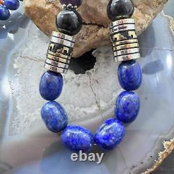 Tommy & Rosita Singer Sterling Silver Lapis/Multistone Beads 20 Necklace