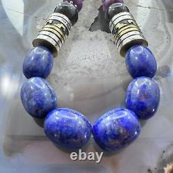 Tommy & Rosita Singer Sterling Silver Lapis/Multistone Beads 20 Necklace