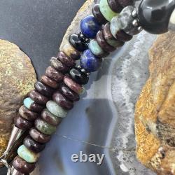 Tommy & Rosita Singer Sterling Silver Multistone Beads 20 Necklace For Women