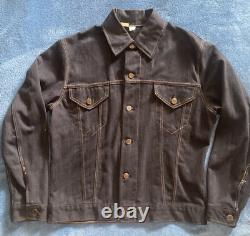 True Vintage 70's Native American Beaded Chief Denim Jacket Sz 40 Fits Medium