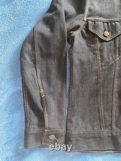 True Vintage 70's Native American Beaded Chief Denim Jacket Sz 40 Fits Medium