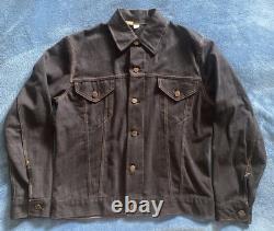 True Vintage 70's Native American Beaded Chief Denim Jacket Sz 40 Fits Medium