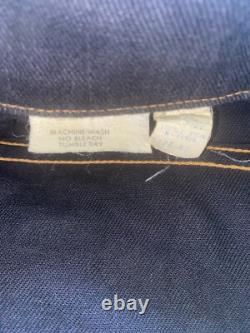 True Vintage 70's Native American Beaded Chief Denim Jacket Sz 40 Fits Medium