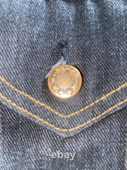 True Vintage 70's Native American Beaded Chief Denim Jacket Sz 40 Fits Medium