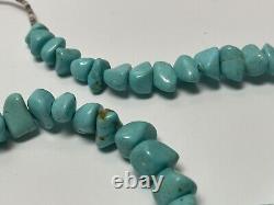 Turquoise Necklace Beaded Beads Chunky Stone Navajo Native American Indian Art